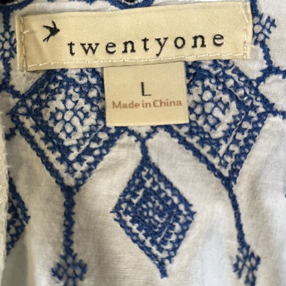 Large Boho Chic Tunic Top Festival Casual Summer Beach Embroidered Lightweight - Picture 2 of 11